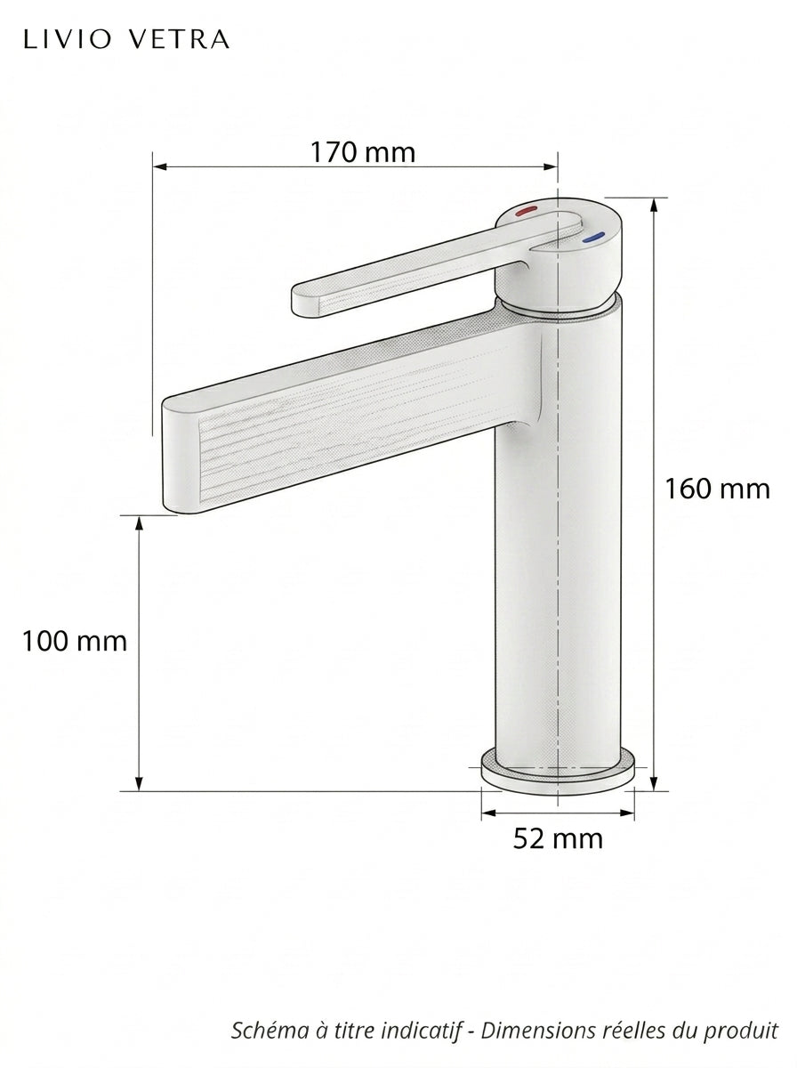 Mitigeur Lavabo en Laiton Massif - MODENA
