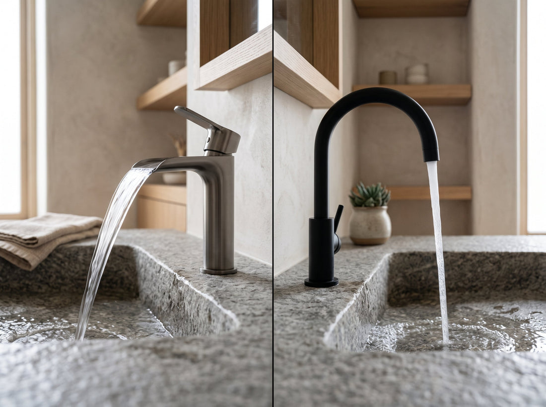 Robinet cascade vs jet classique : le match pour le lavabo