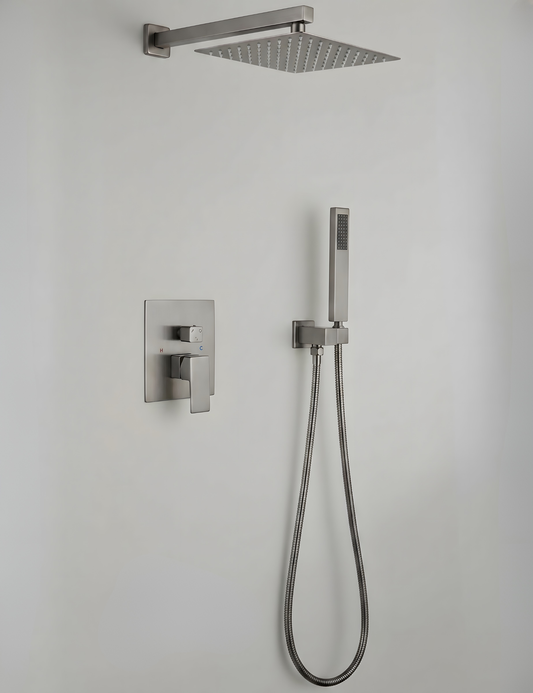 Colonne de douche Encastrable en Laiton Massif - VEGA - Gris Gunmetal