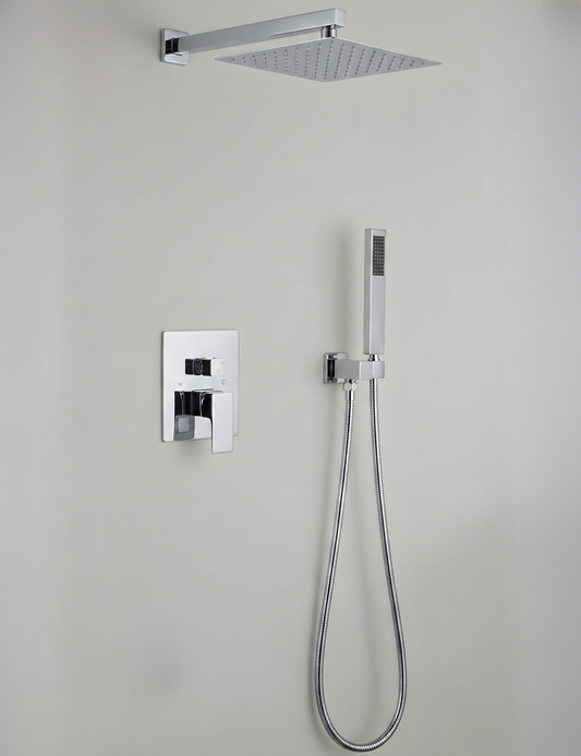 Colonne de douche Encastrable en Laiton Massif - VEGA - Gris Chrome