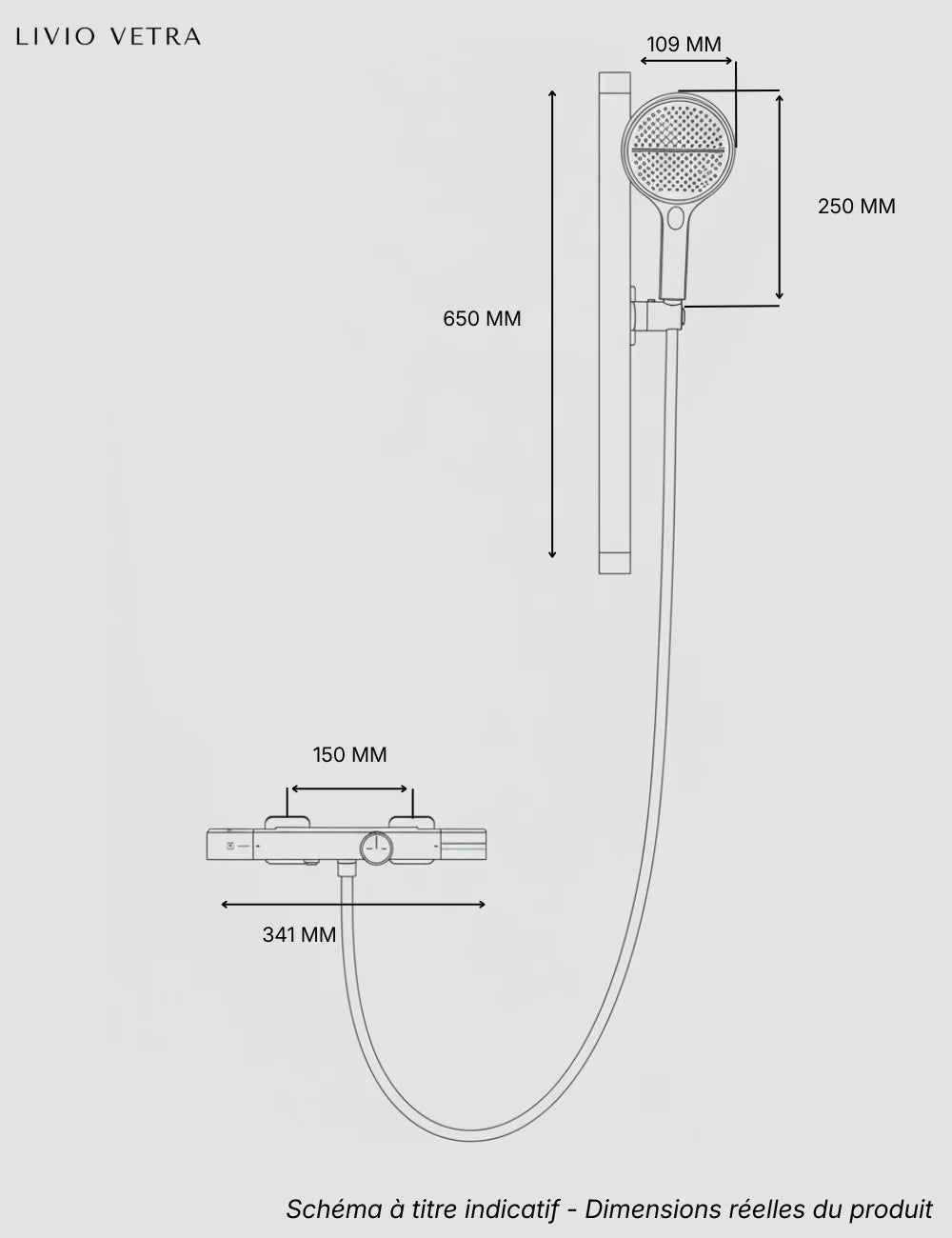 Ensemble de douche Thermostatique en Laiton Massif - ORION