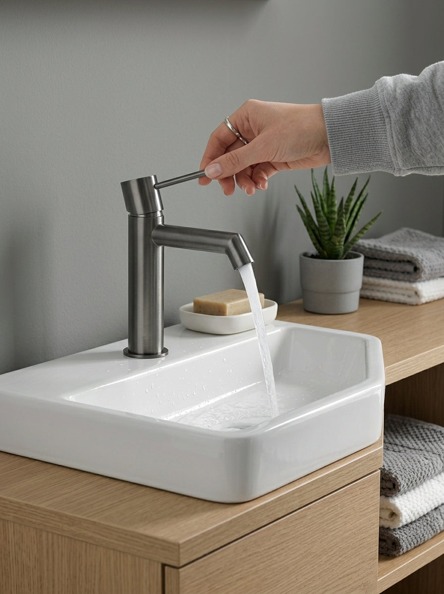 Mitigeur Lavabo Moderne en Laiton Massif - RIVO