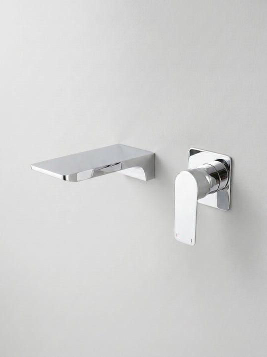 Mitigeur Lavabo Mural Encastrable en Laiton Massif - ARIA - Gris Chrome
