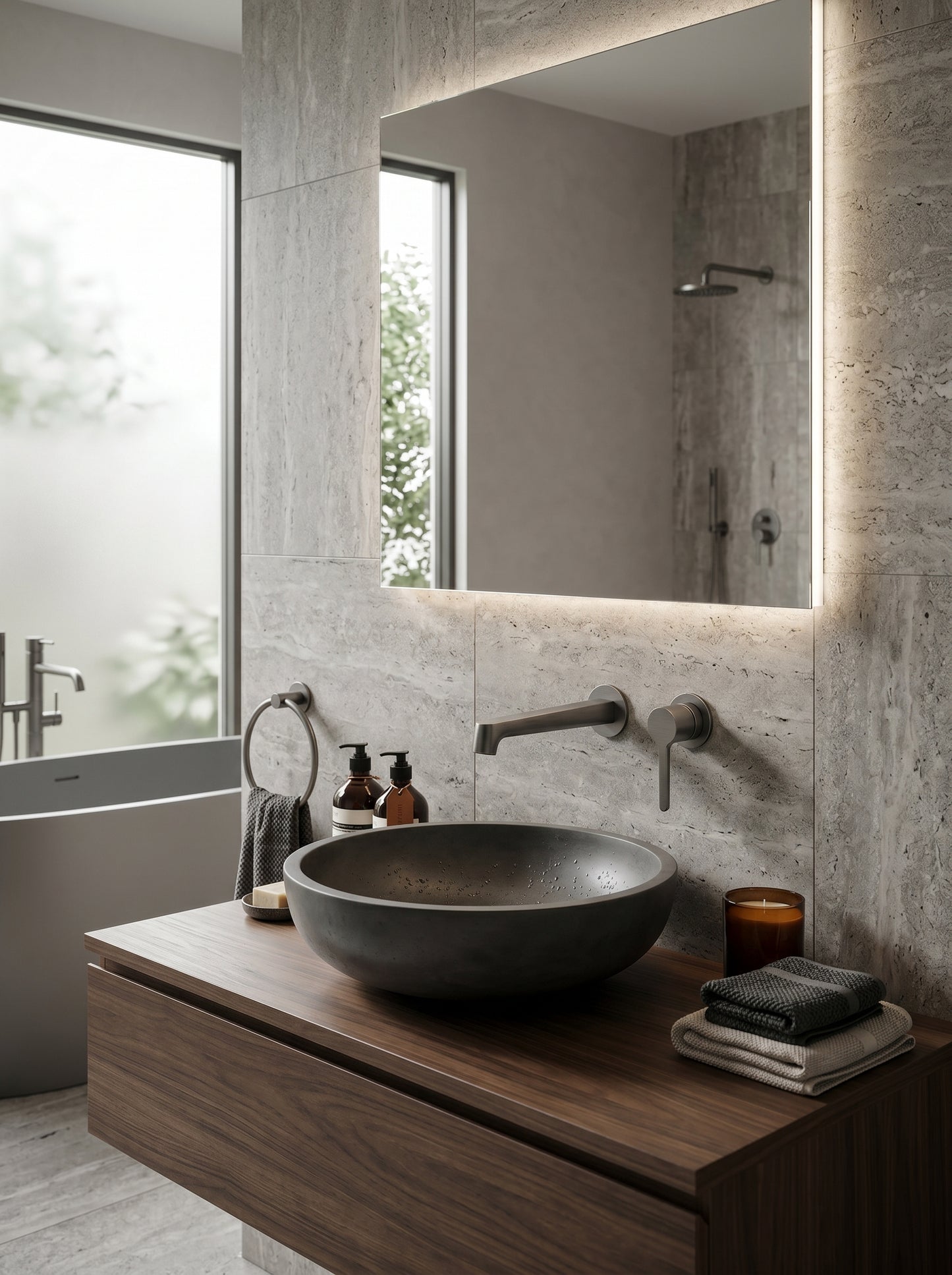 Mitigeur Lavabo Mural Encastrable en Laiton Massif - VENEZIA
