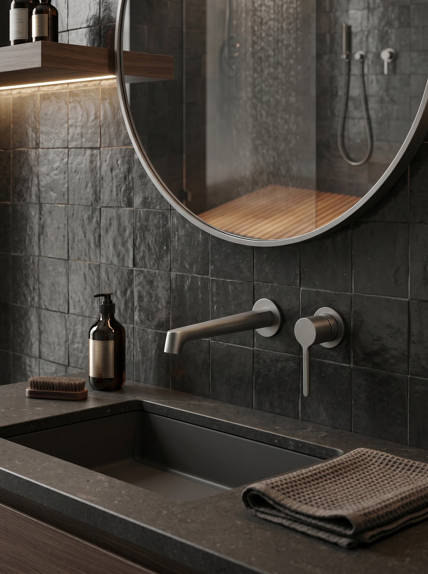 Mitigeur Lavabo Mural Encastrable en Laiton Massif - VENEZIA