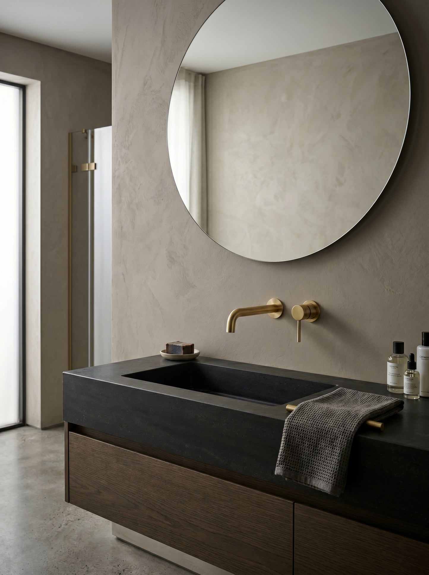 Mitigeur Lavabo Mural Encastrable en Laiton Massif - MILANO