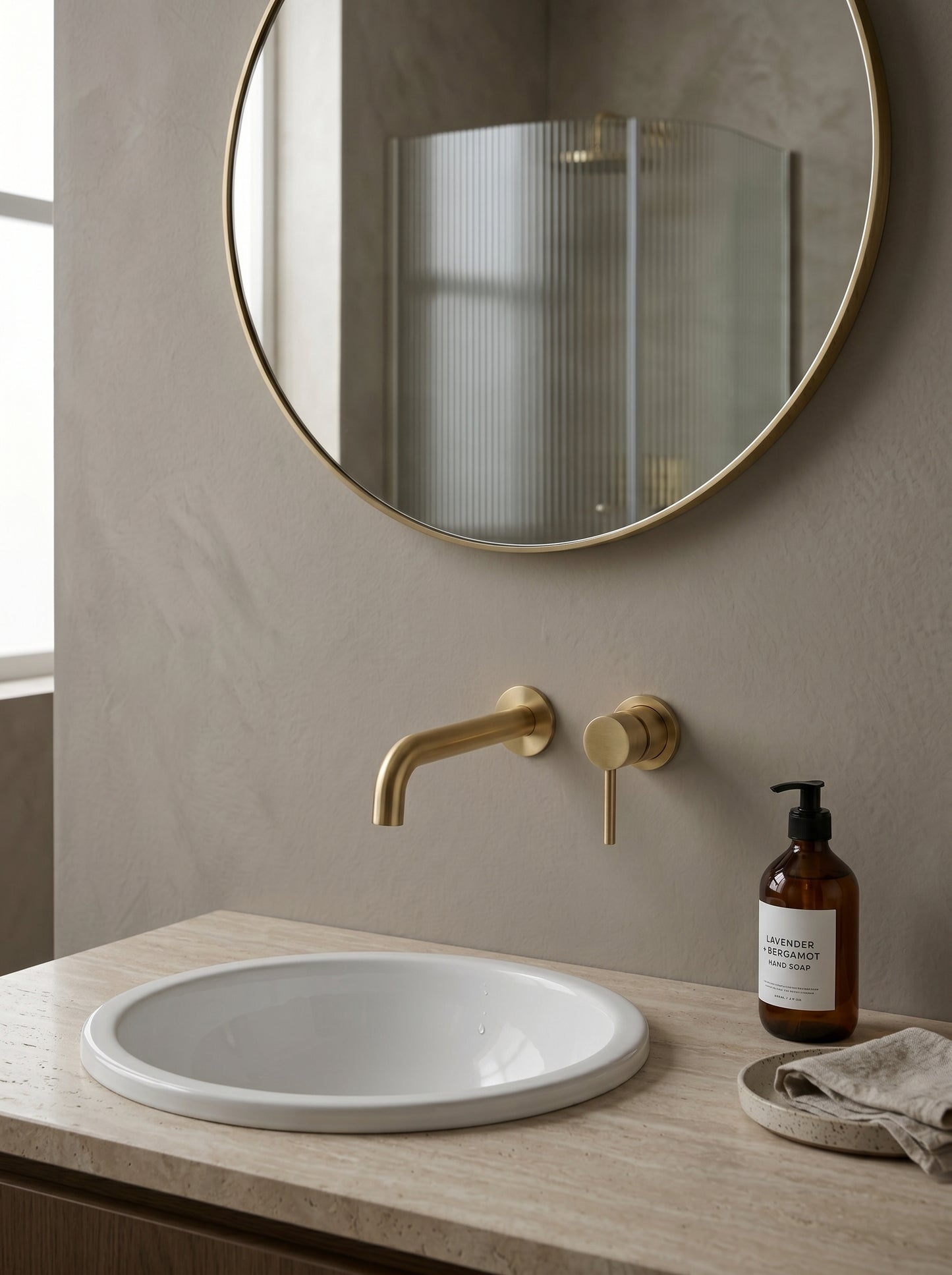 Mitigeur Lavabo Mural Encastrable en Laiton Massif - MILANO