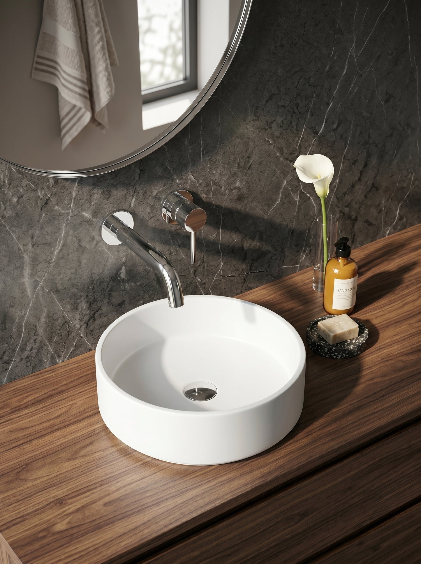 Mitigeur Lavabo Mural Encastrable en Laiton Massif - MILANO