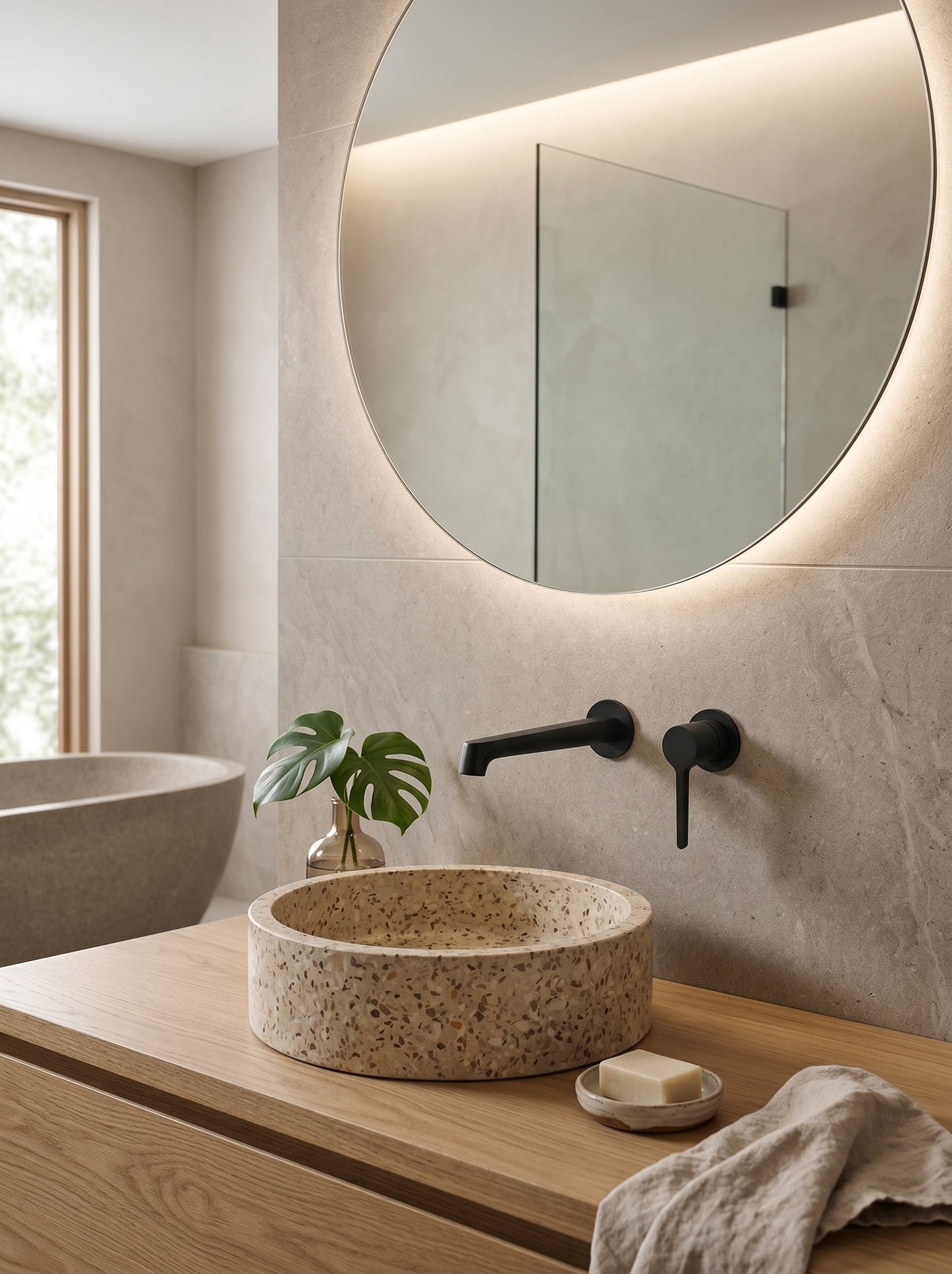 Mitigeur Lavabo Mural Encastrable en Laiton Massif - VENEZIA