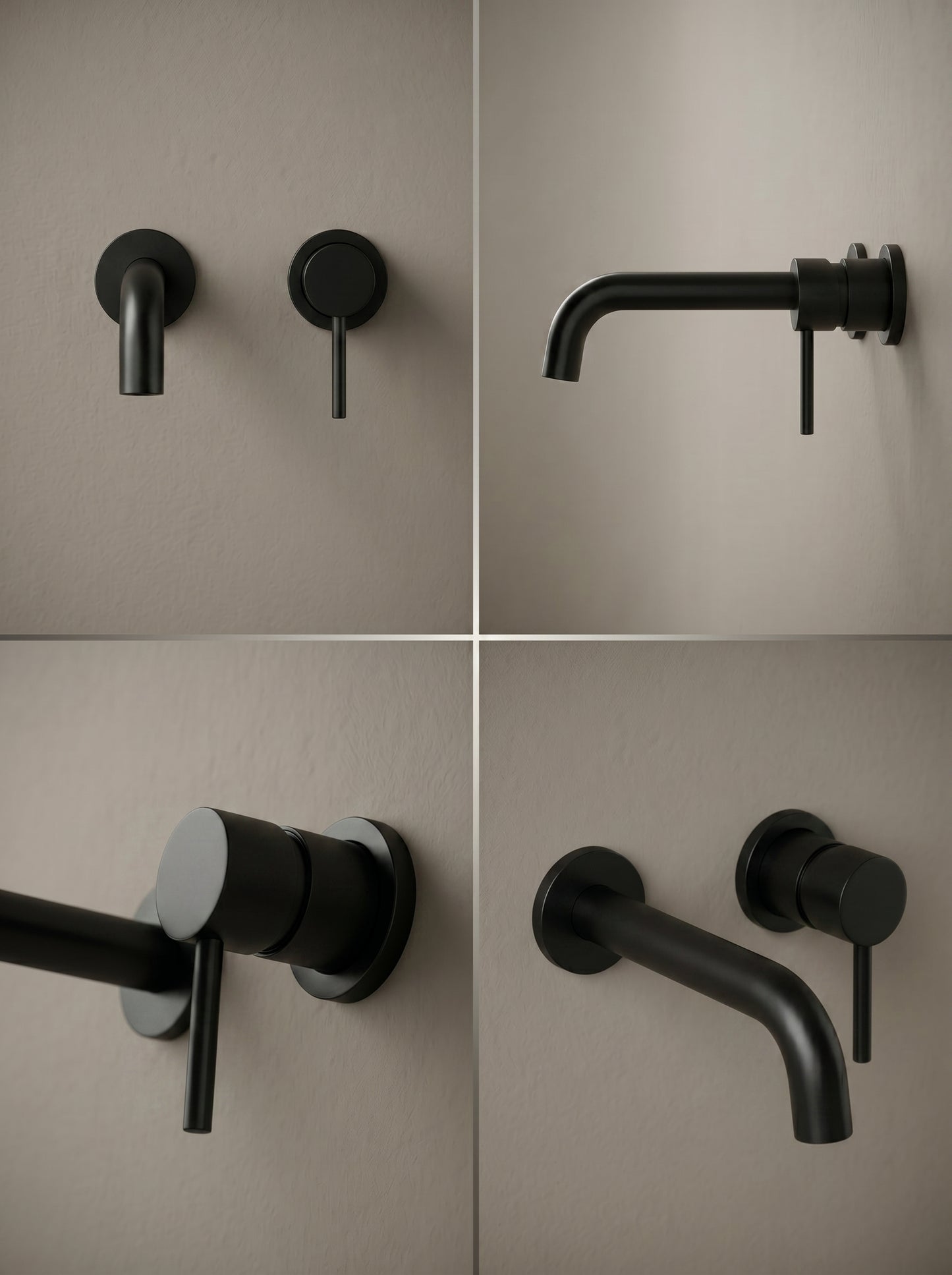 Mitigeur Lavabo Mural Encastrable en Laiton Massif - MILANO