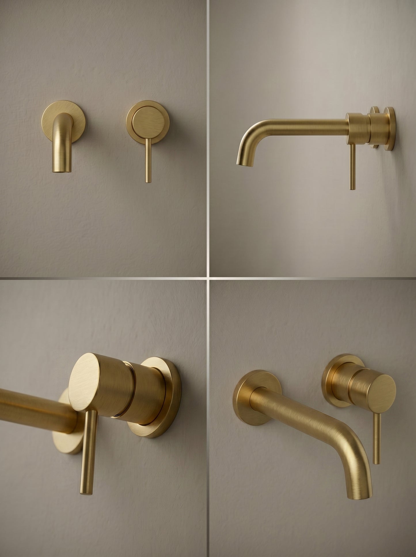 Mitigeur Lavabo Mural Encastrable en Laiton Massif - MILANO