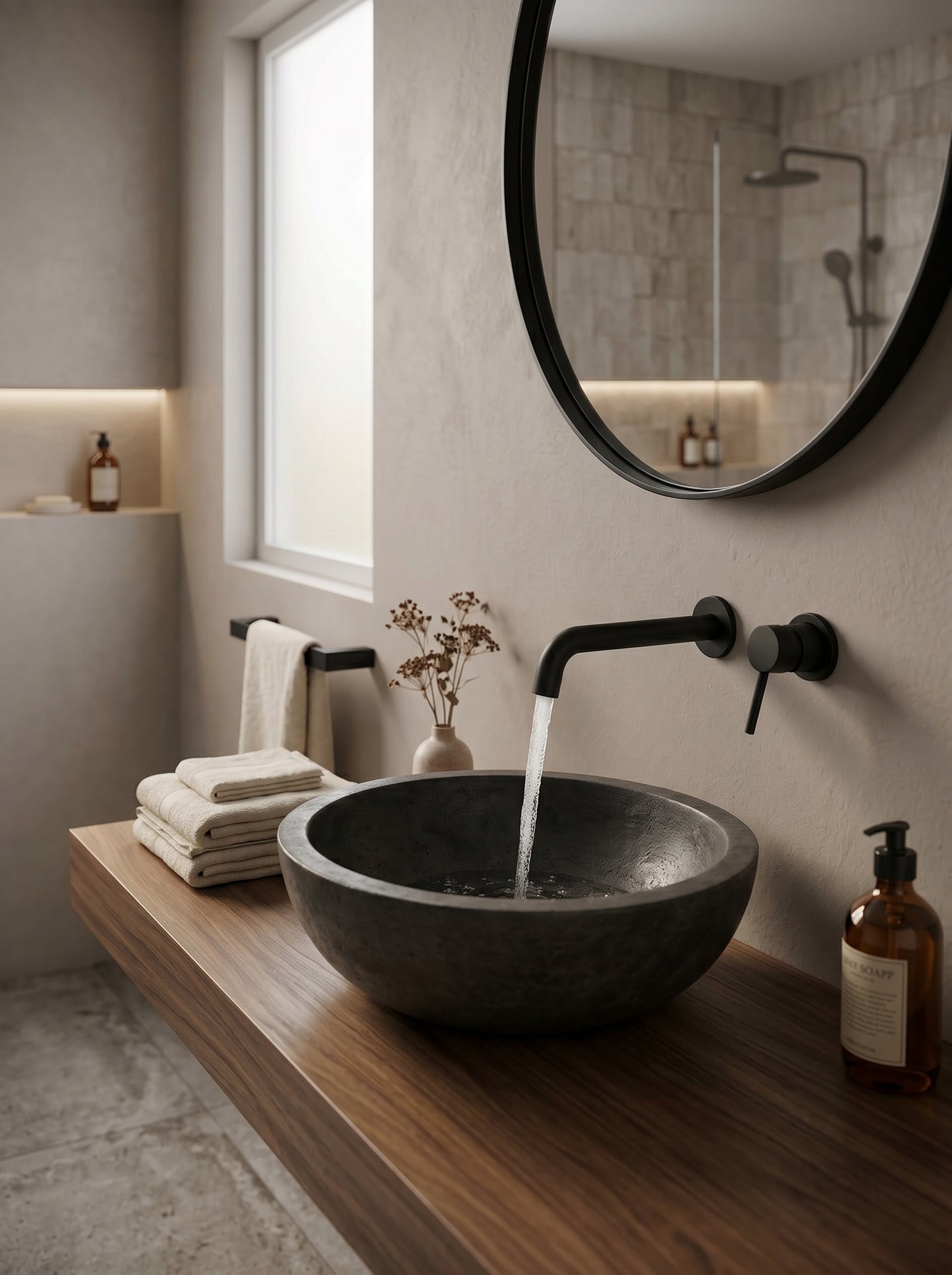 Mitigeur Lavabo Mural Encastrable en Laiton Massif - MILANO