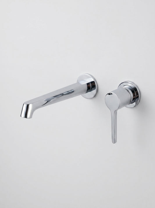 Mitigeur Lavabo Mural Encastrable en Laiton Massif - VENEZIA - Gris Chrome