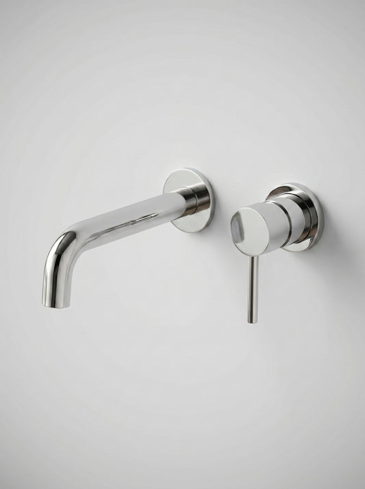 Mitigeur Lavabo Mural Encastrable en Laiton Massif - MILANO - Gris Chrome