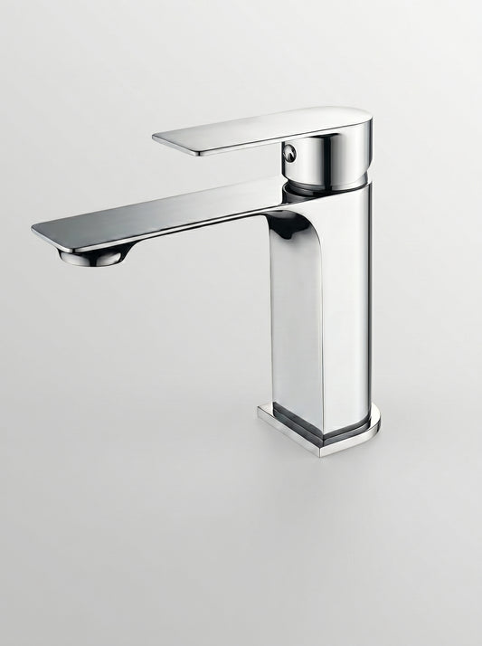 Mitigeur Lavabo en Laiton Massif - VERONA - Gris Chrome