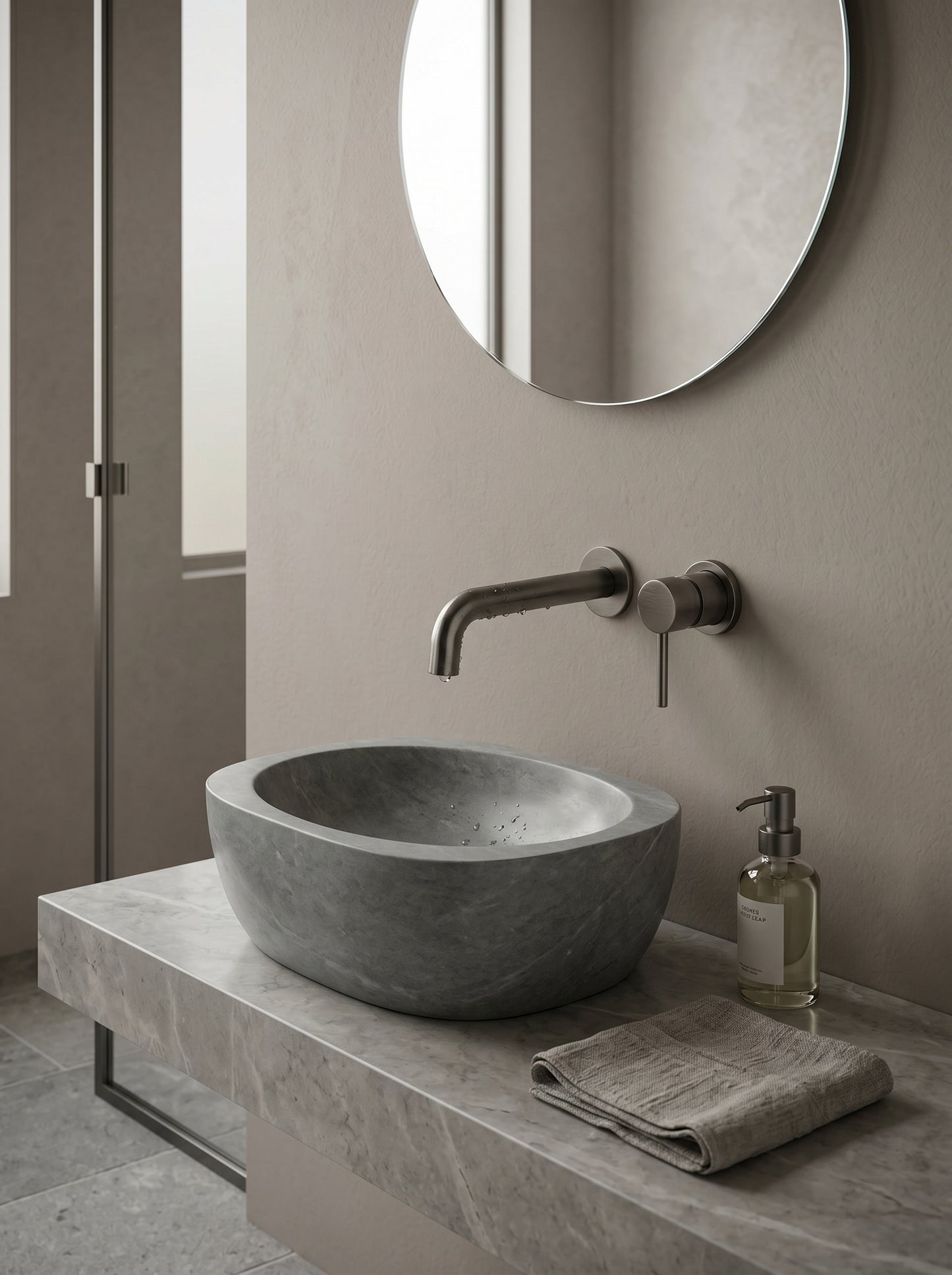 Mitigeur Lavabo Mural Encastrable en Laiton Massif - MILANO