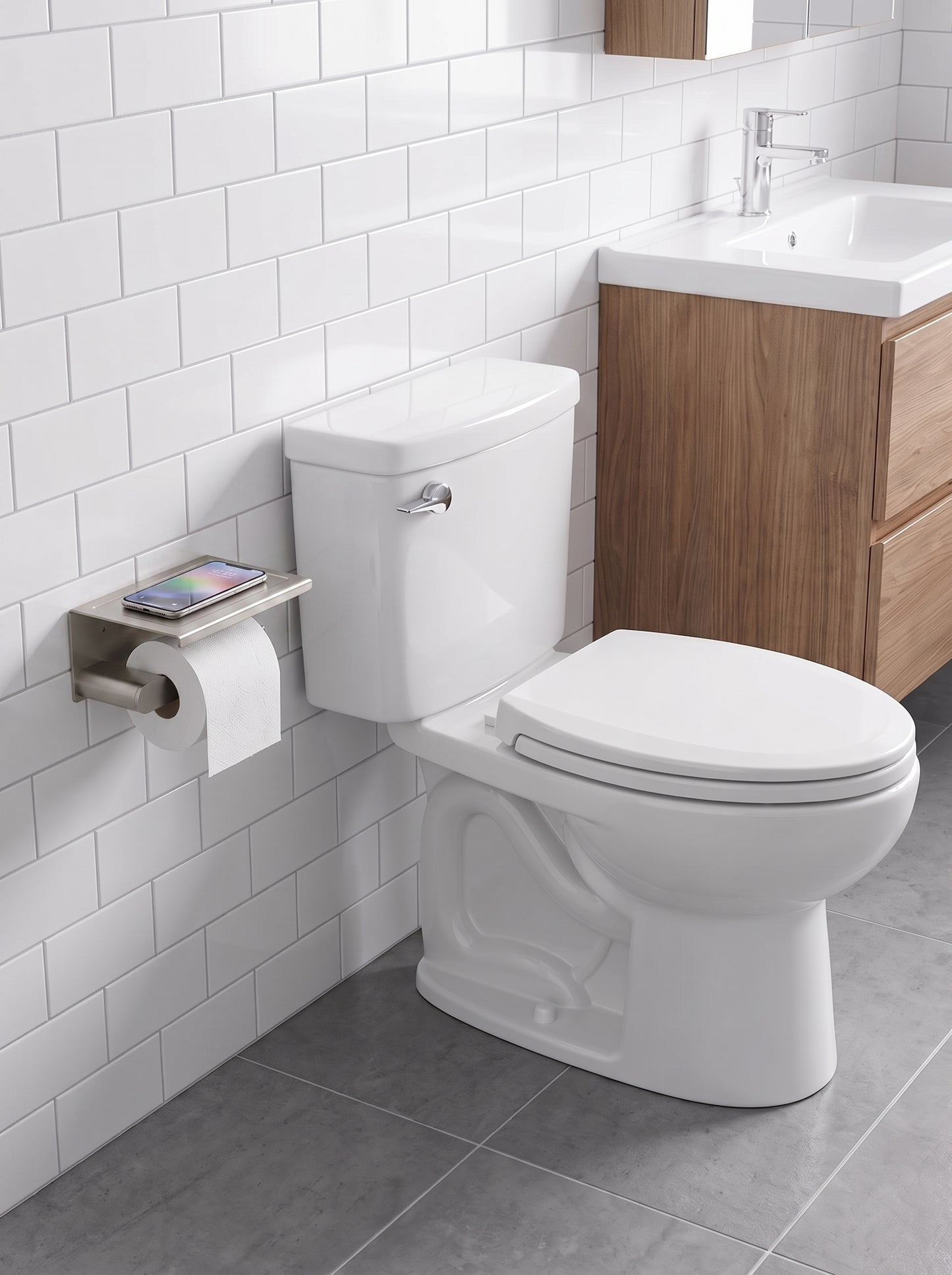 Porte-Papier Toilette avec Étagère - BOLOGNA