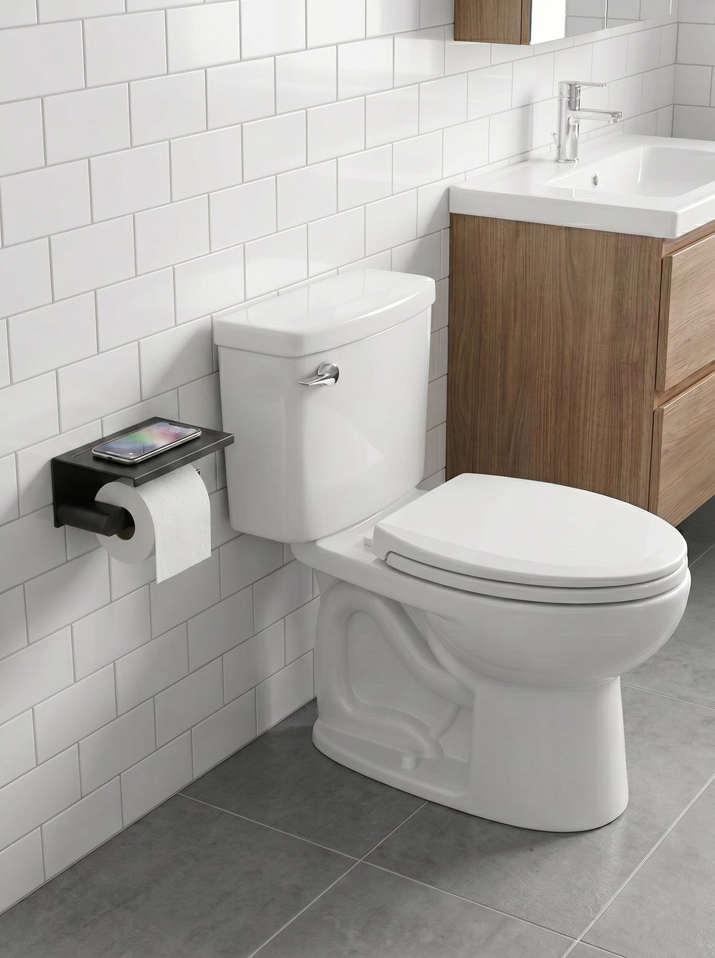 Porte-Papier Toilette avec Étagère - BOLOGNA