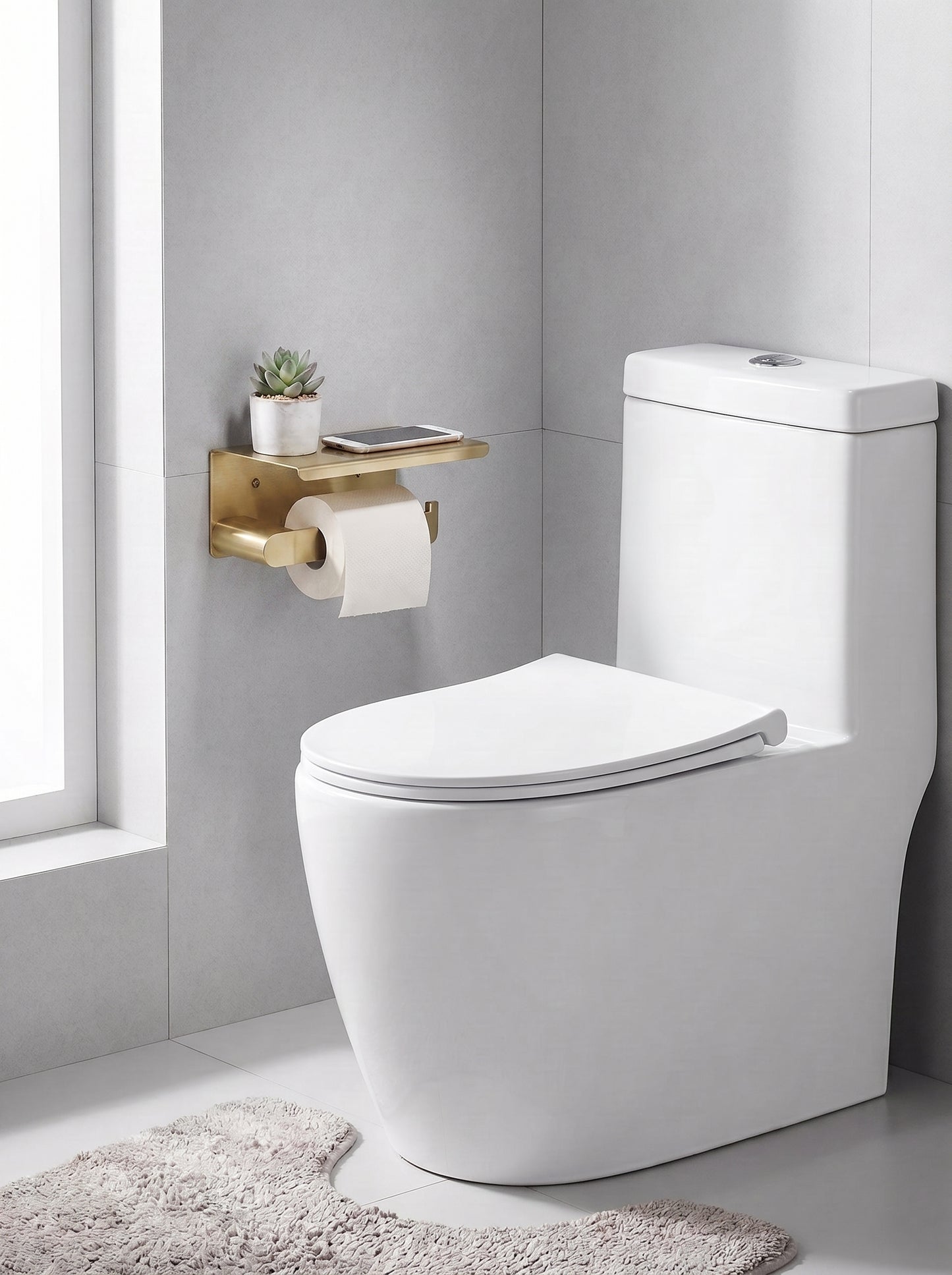 Porte-Papier Toilette avec Étagère - BOLOGNA