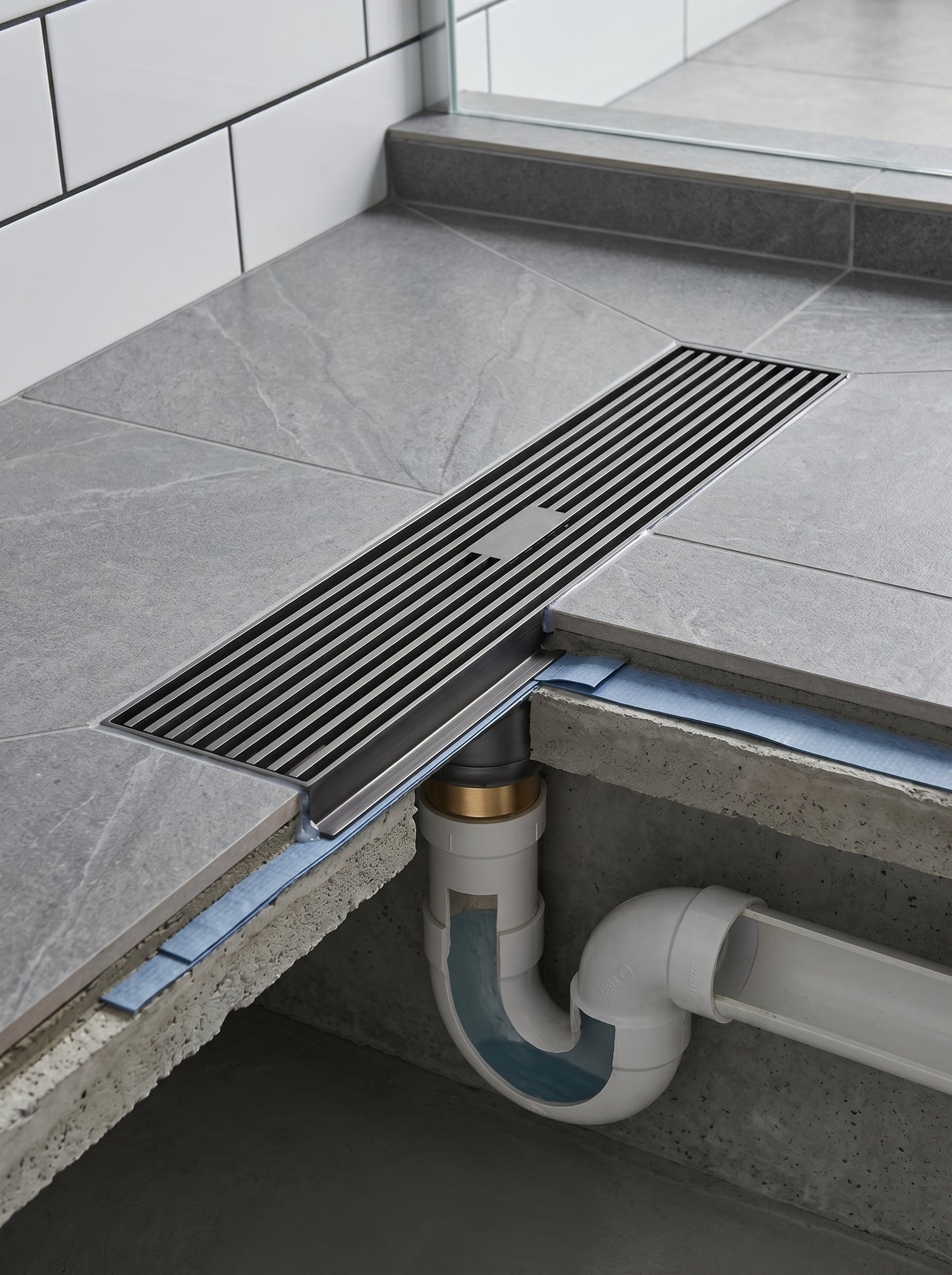 Caniveau de Douche Italien en Laiton Massif - CORINTO
