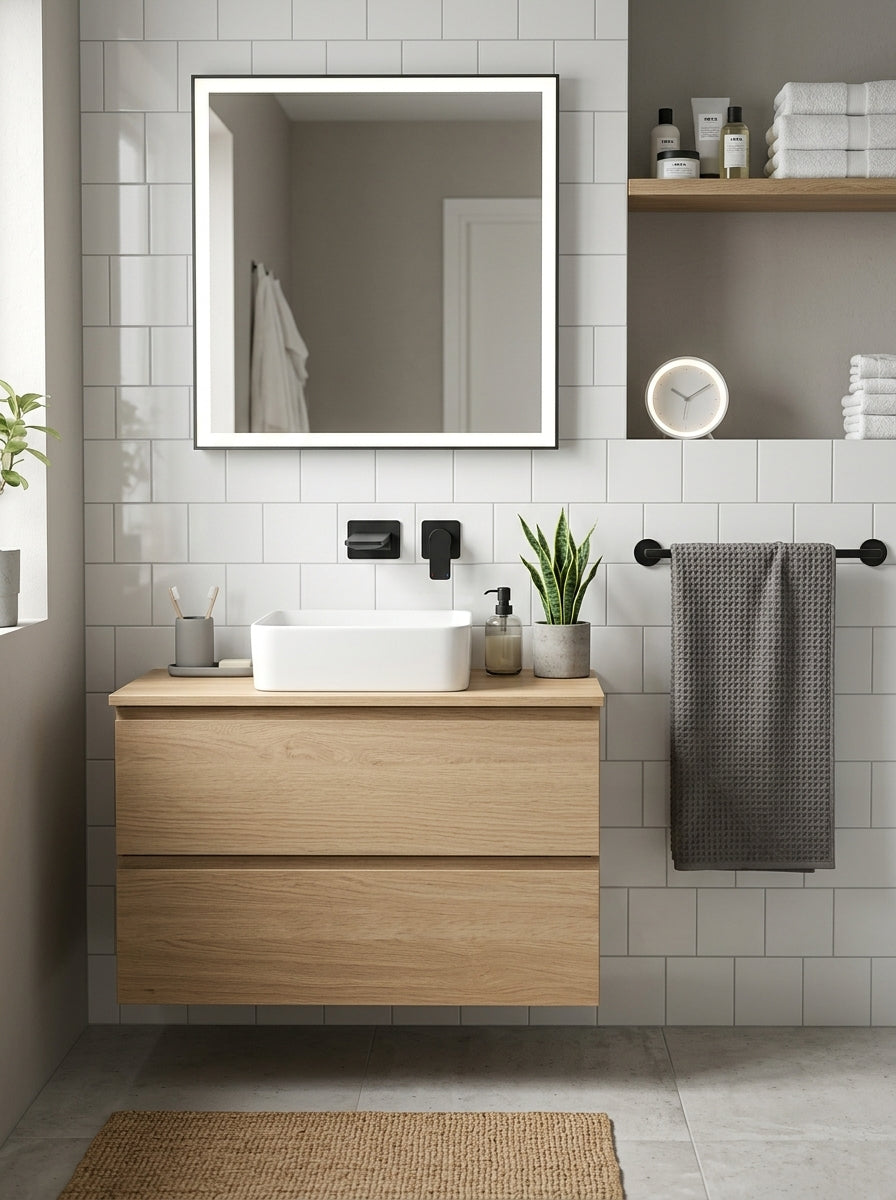 Mitigeur Lavabo Mural Encastrable en Laiton Massif - ARIA - Gris Gunmetal