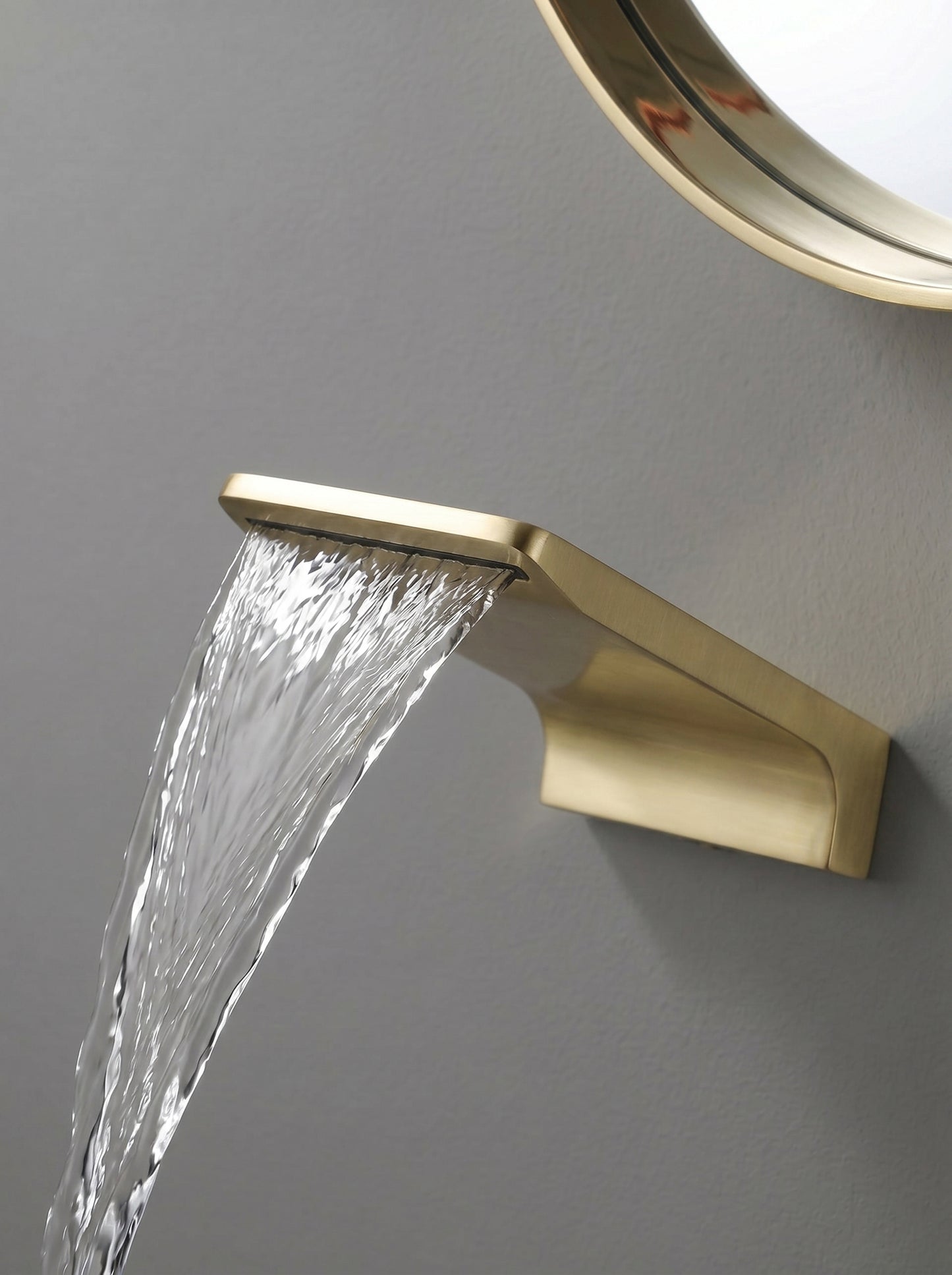 Mitigeur Lavabo Mural Encastrable en Laiton Massif - ARIA - Gris Gunmetal