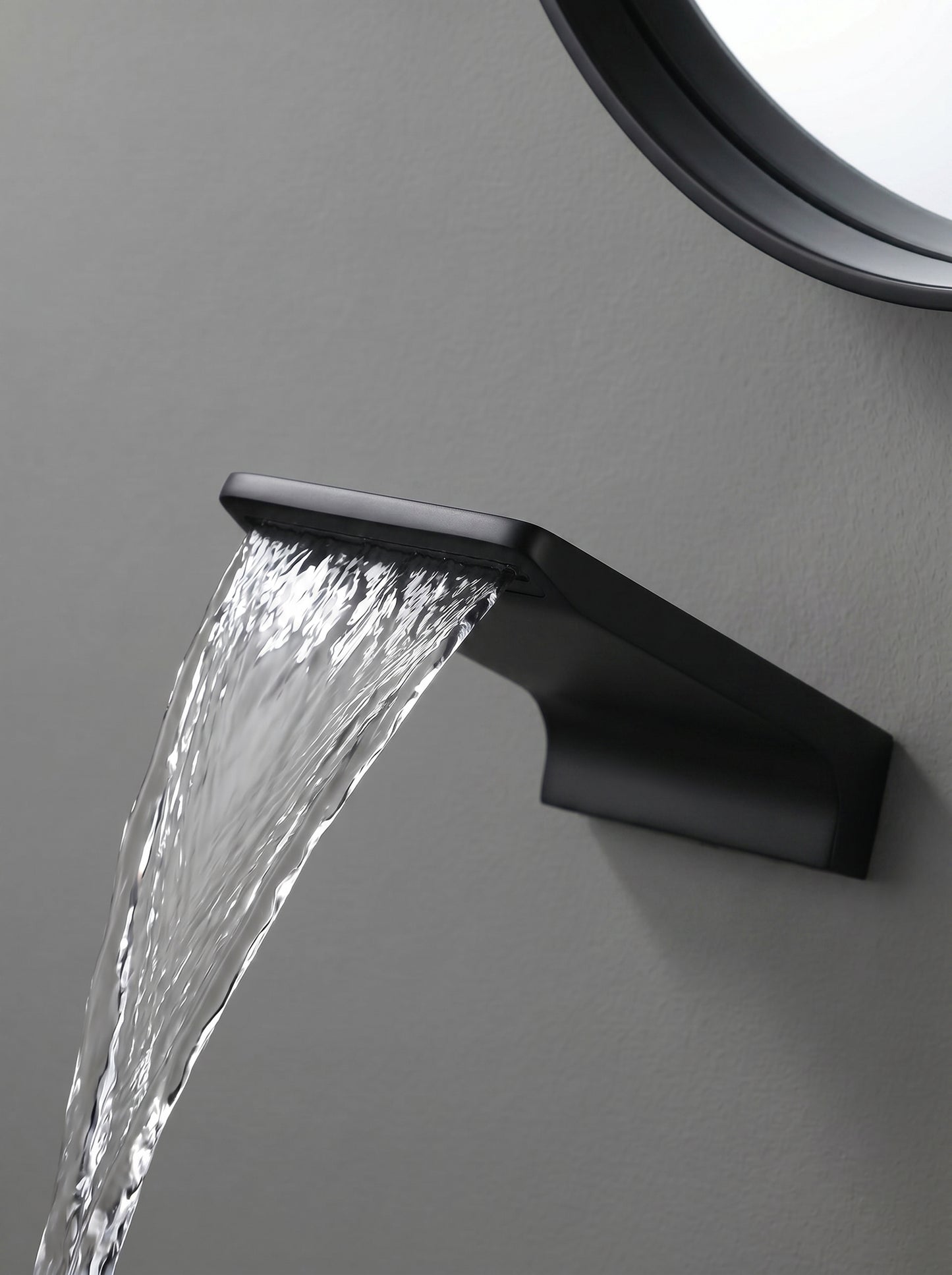 Mitigeur Lavabo Mural Encastrable en Laiton Massif - ARIA - Gris Gunmetal