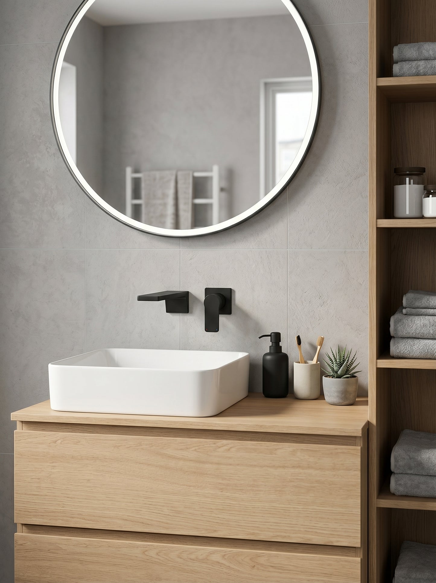 Mitigeur Lavabo Mural Encastrable en Laiton Massif - SIENA