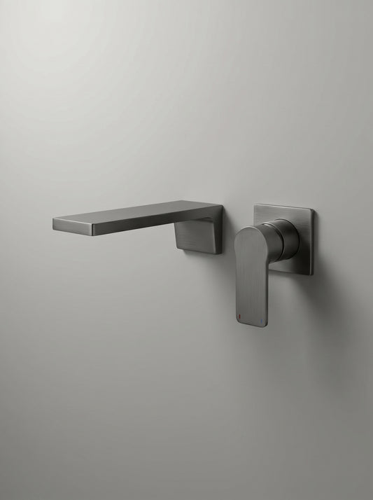 Mitigeur Lavabo Mural Encastrable en Laiton Massif - SIENA - Gris Gunmetal
