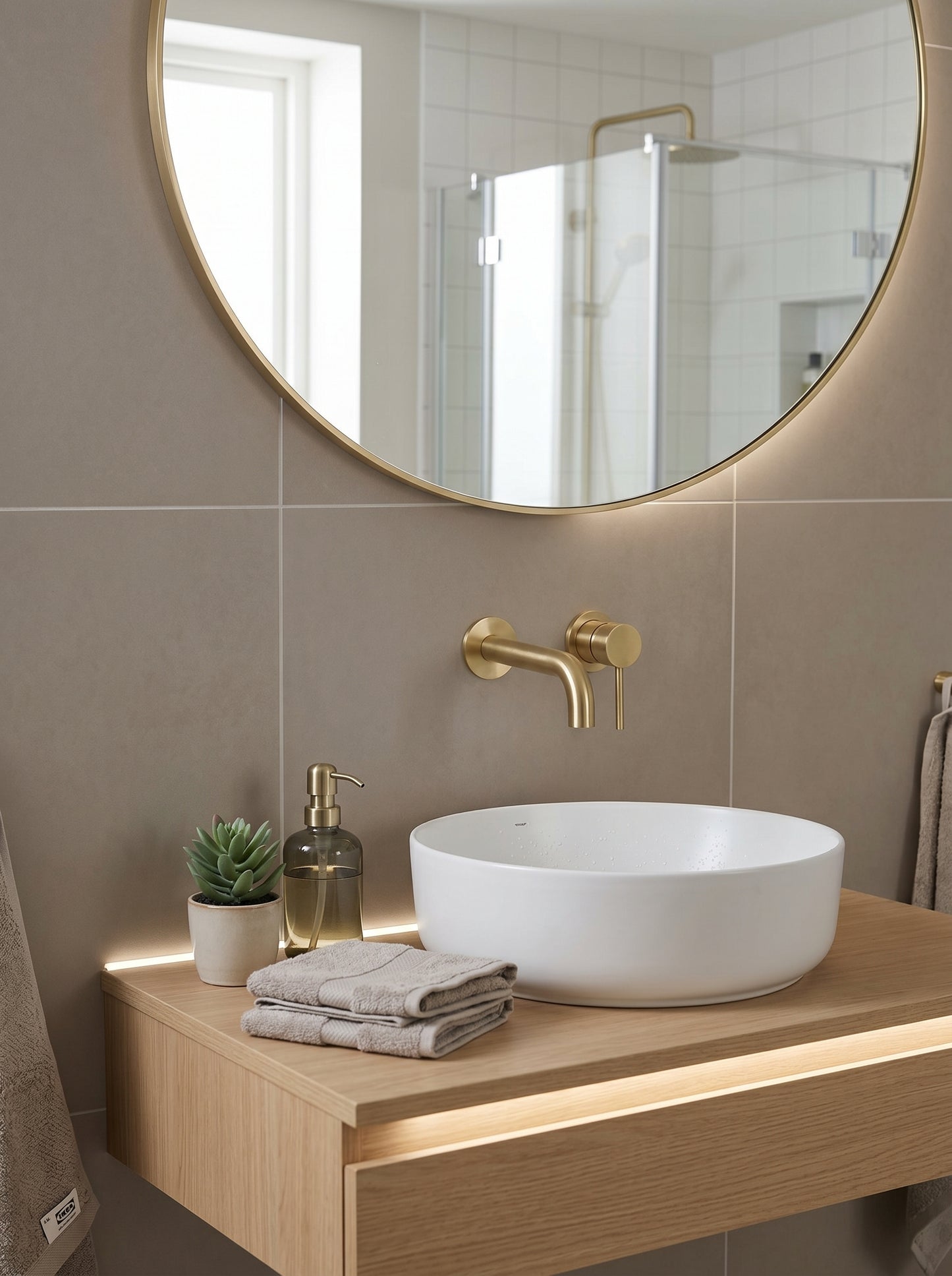 Mitigeur Lavabo Mural Encastrable en Laiton Massif - MILANO