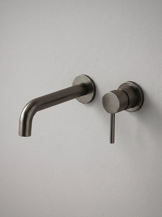 Mitigeur Lavabo Mural Encastrable en Laiton Massif - MILANO - Gris Gunmetal