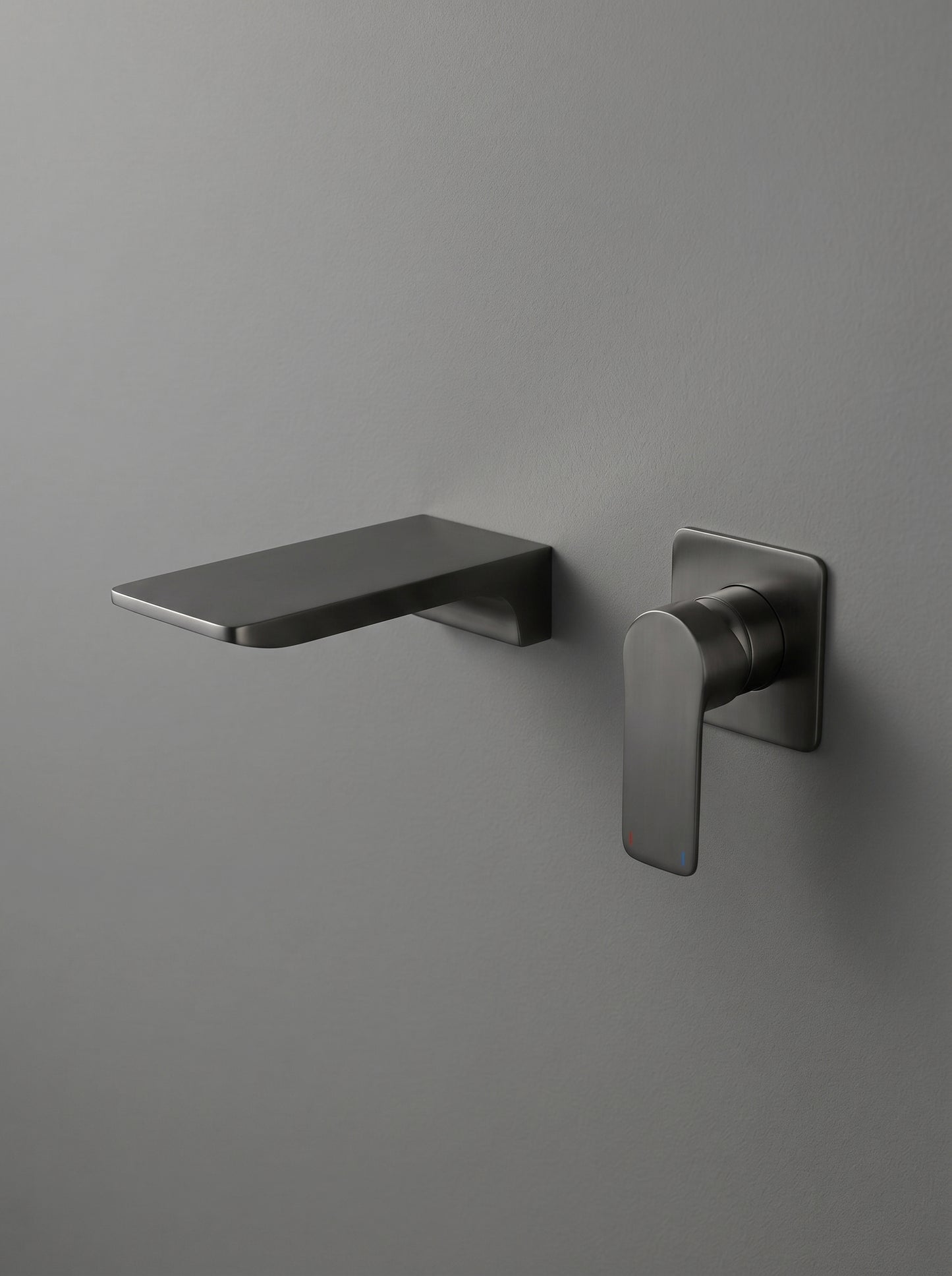 Mitigeur Lavabo Mural Encastrable en Laiton Massif - ARIA - Gris Gunmetal